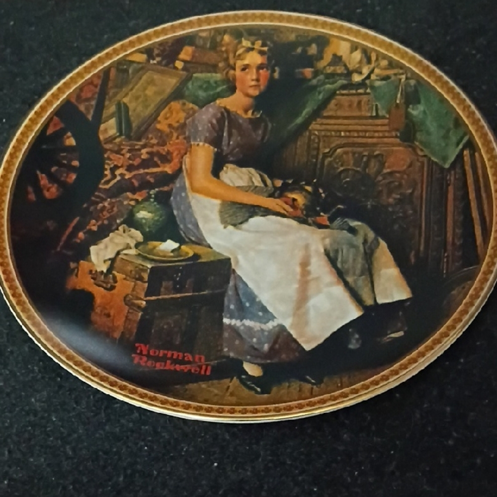 Norman Rockwell Vintage Style Rediscovered Women Edwin Knowles Plate